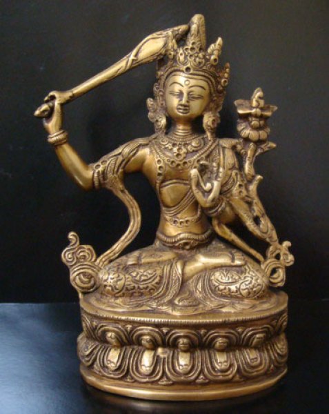 画像1: ◆文殊菩薩　坐像◆仏教　チベット　ネパール (1)