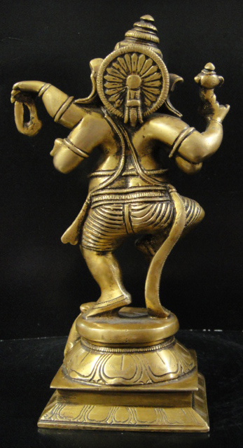 ガネーシャ像（歓喜天）富と智恵の神◇インド-アンティーク風-A-