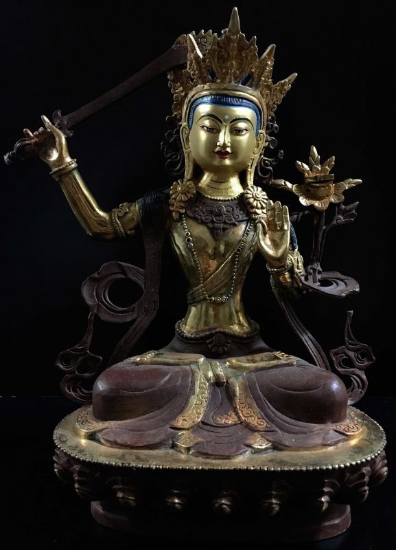 文殊菩薩（マンジュシュリー）像 仏教 チベット-